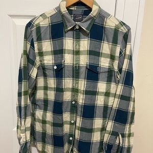 J Crew Plaid Shirt Mens Sportsmen Outfitter Flannel Size M